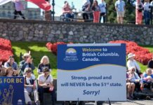 「51番目の州にはならない」国境検問所に新たな看板 Photo by the Government of British Columnbia
