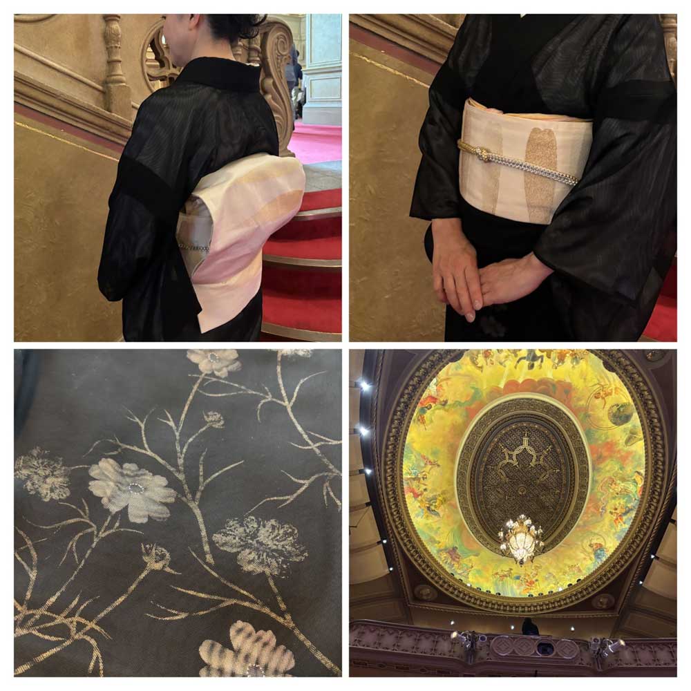 「初秋に紗合わせの着物 バンクーバー Orpheumにて」BY コナともこ
